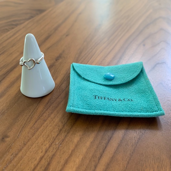 Tiffany & Co. Elsa Peretti Open Heart Ring Size 5.5 - Picture 1 of 6